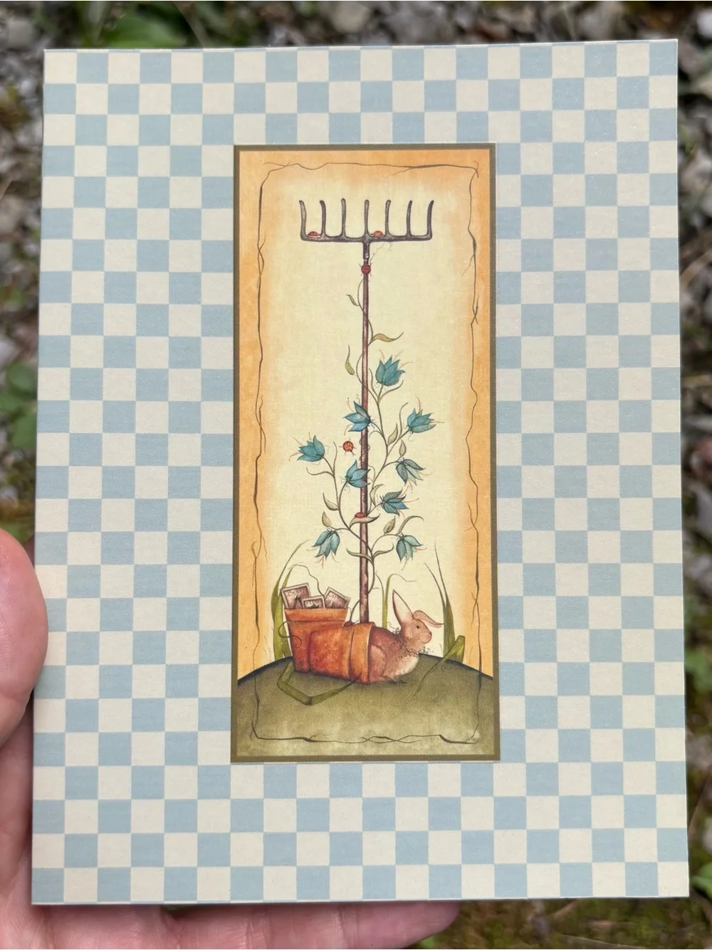 Variety Vintage Pepper Pot Country Garden Checked Greeting Cards (7ct)